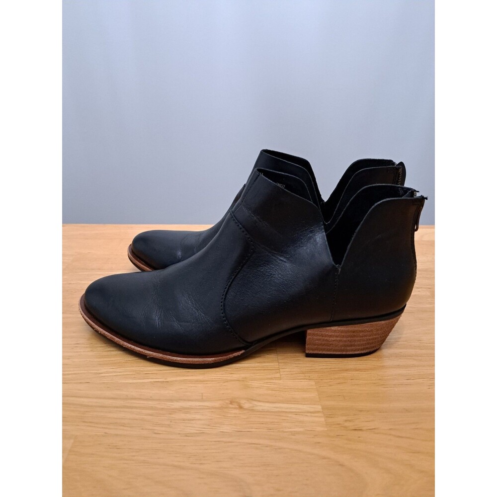 Kork-Ease Womens Skye Leather Ankle Bootie Boot Back Zip US 8.5/EURO 39 Black - Picture 2 of 12
